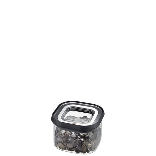GEFU - SKRIFT förvaringsbox 400 ml svart glas