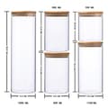 Miniatyrbild 2 av 3: Förvaringsbehållare i borosilikatglas med hermetiskt lock (5-pack)
