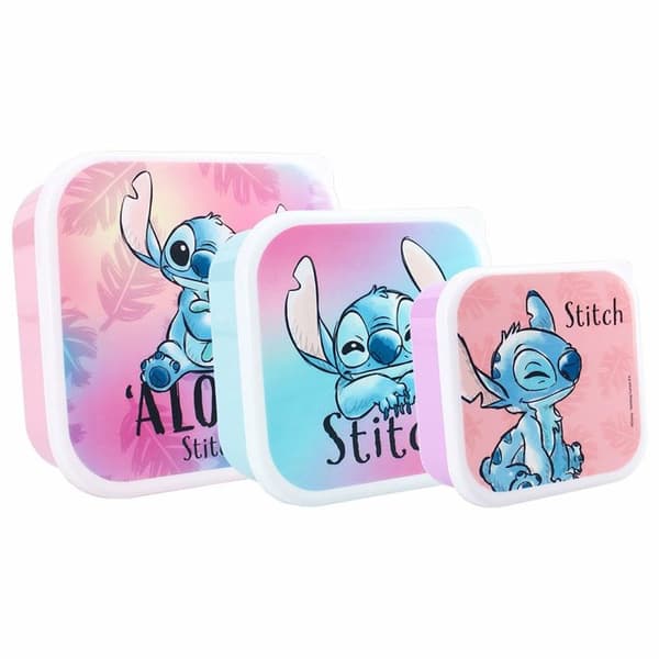 Set med 3 LILO OCH STITCH Wild Energy Fika/Måltider Boxar