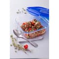 Miniatyrbild 4 av 4: PYREX COOK &amp; GO Fyrkantigt förvaringsfat 0,8l 16cm + Blått lock
