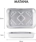 Miniatyrbild 3 av 4: 25 stora engångsbrickor i aluminium - MATANA - (2000ml/31x21cm) - Matlagning, bakning, grillning, frysning