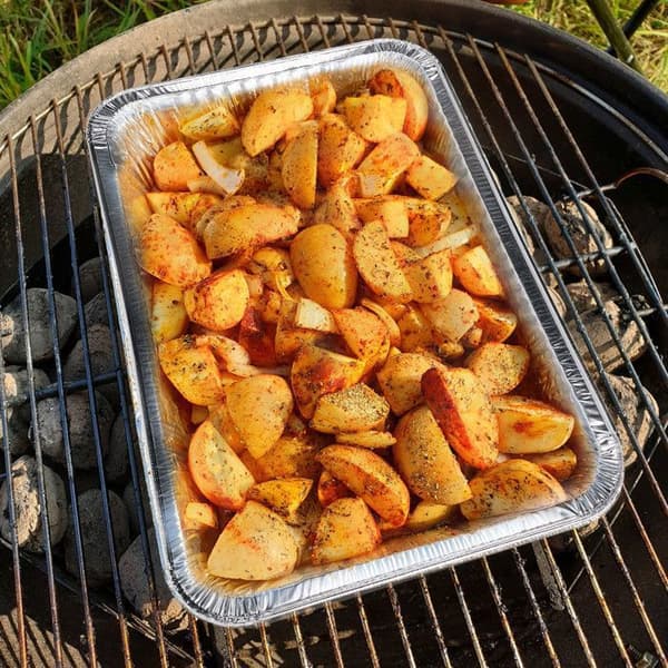 25 stora engångsbrickor i aluminium - MATANA - (2000ml/31x21cm) - Matlagning, bakning, grillning, frysning