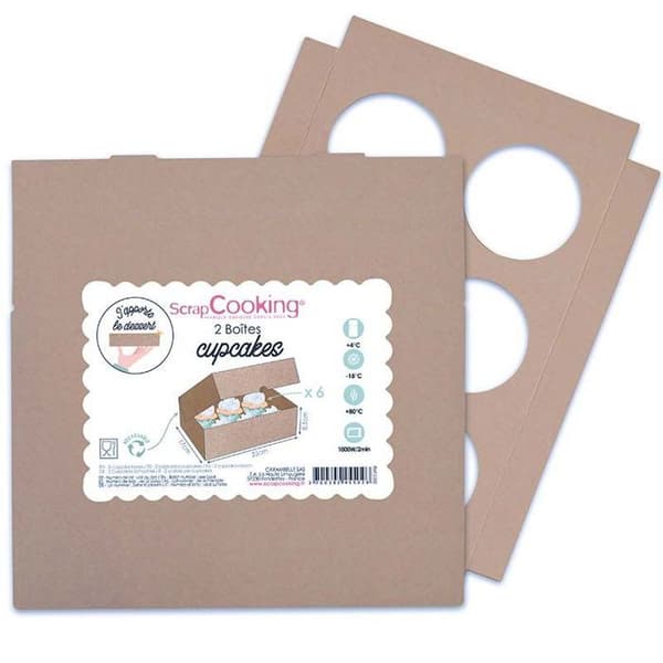 2 askar för 6 cupcakes 17 x 25 x 8,5 cm
