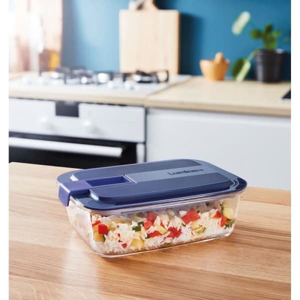Blå rektangulär låda 122 cl - Easy Box - Luminarc