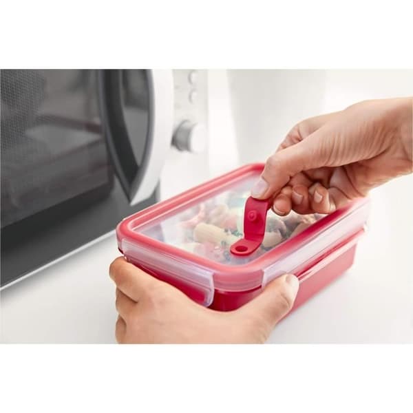 EMSA Clip & Micro Food Box 1L - Rektangulär - Röd