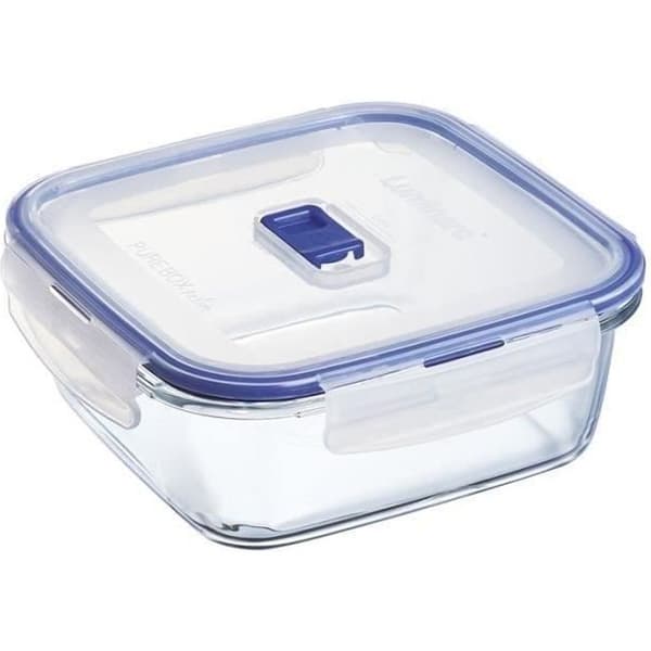 Fyrkantig box 122cl Pure Box Active - Luminarc - extra motståndskraftig och lufttätt härdat glas