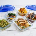 Miniatyrbild 3 av 4: PYREX COOK&amp;GO Rektangulärt förvaringsfat 1,7l 24x18cm + Blått lock