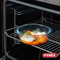 Miniatyrbild 3 av 3: Rund burk med lock - PYREX - 1451018 - 20 x 18 cm - 1,1 L - Cook &amp; Heat - Bas av borosilikatglas