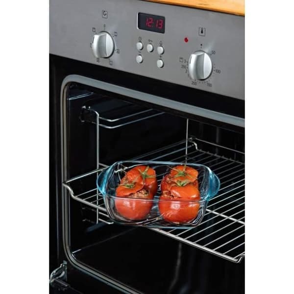 Rektangulär låda med lock - PYREX - 1451021 - 20 x 17 cm - 1 L - Cook & Heat - Bas i borosilikatglas