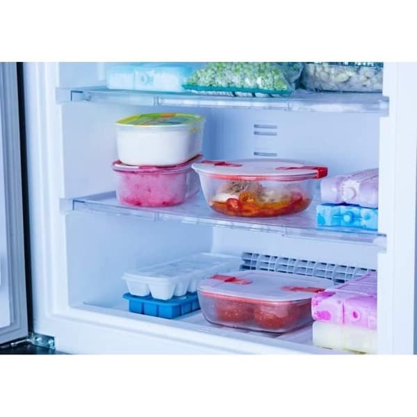 Rektangulär låda med lock - PYREX - 1451021 - 20 x 17 cm - 1 L - Cook & Heat - Bas i borosilikatglas
