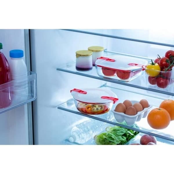 Rektangulär låda med lock - PYREX - 1451021 - 20 x 17 cm - 1 L - Cook & Heat - Bas i borosilikatglas