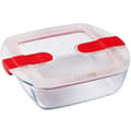 Miniatyrbild 1 av 6: Rektangulär låda med lock - PYREX - 1451021 - 20 x 17 cm - 1 L - Cook &amp; Heat - Bas i borosilikatglas