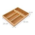 Miniatyrbild 2 av 6: Relaxdays Bestick Organizer i Natural Bamboo Köksredskapsbricka - 10018886