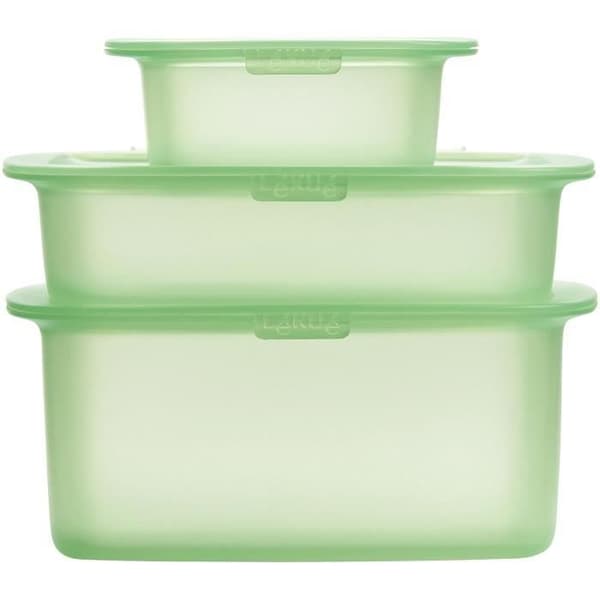LEKUE Återanvändbara 0,2L + 0,5L + 1L silikonbehållare