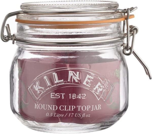 Karis förvaringsburkar - KLR0025.490VCLR - Kilner Rund förvaringsburk med clip-on, glas