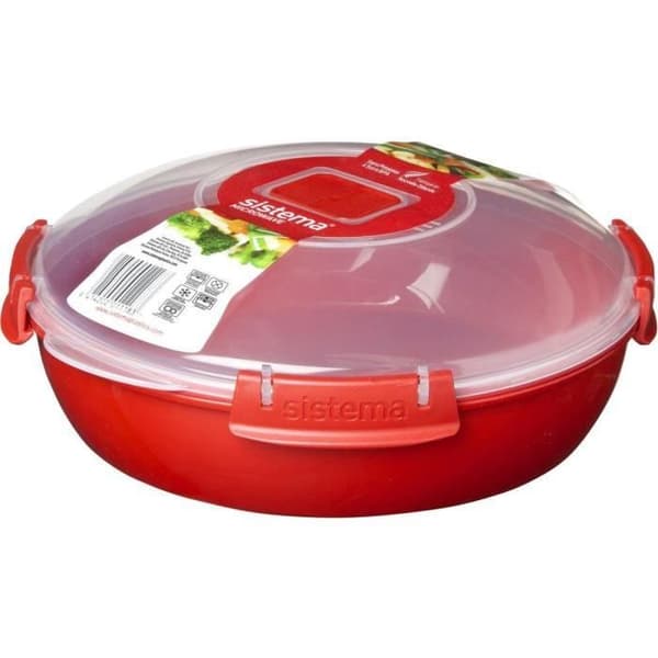 SISTEMA Rund mikrovågsform med clips - 1,29L