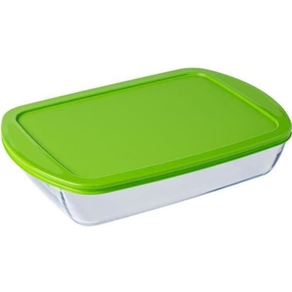 PYREX - COOK & STORE - Rektangulärt glasfat med lock 40x27 cm