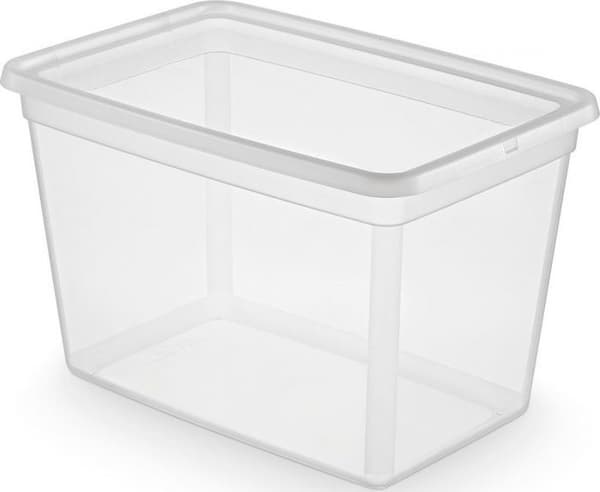 Moxom - OR-2782 - Förvaringsbehållare, Basestore, med klipp, 60 l, transparent