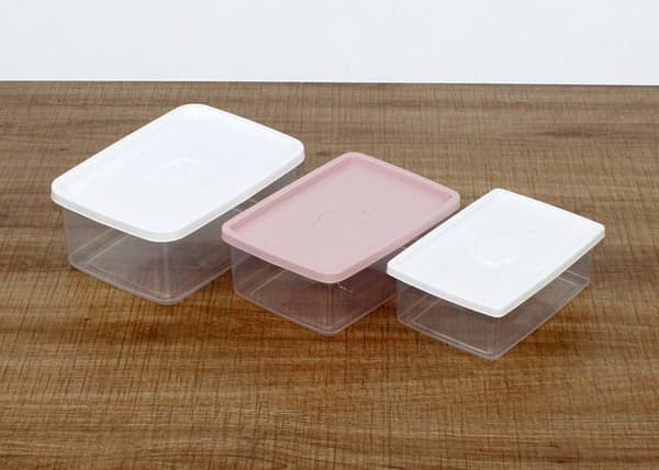 Förvaringslådor - hermetiska lådor Katex - 823735 - Set med rektangulära multiboxar 750 ml, 1000 ml, 1500 ml - E-482
