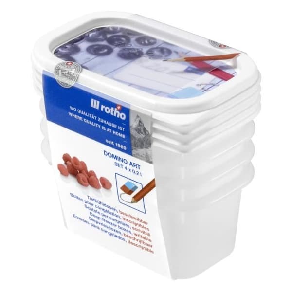 Rotho DOMINO, 117 mm, 75 mm, 105 mm, 4 stycken