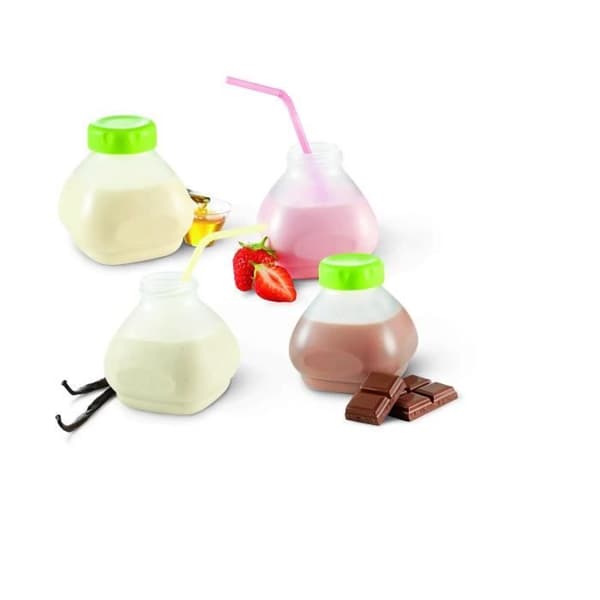 SEB Paket med 6 flaskor för yoghurt att dricka, Kompatibel med Delives och Multi Delices XF102000 apparater