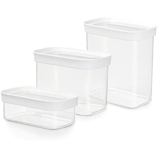 Förvaringslådor - EMSA - Optima - Set om 3 - Transparent - Tätslutande - Utan BPA