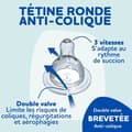 Miniatyrbillede 2 af 3: DODIE Sæt med 4 sutteflasker til nyfødte med runde anti-kolik-sutter (2 x 150 ml og 2 x 270 ml) + en sut til nyfødte