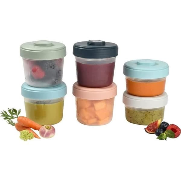 BEABA Set 1:a åldern 6 portioner klämma - (2x90ml + 4x150ml)
