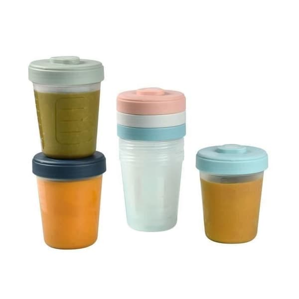 BÉABA - Pakke med 6 klipsportioner - 2. alder - 250 ml - 100% lufttæt - kan stables