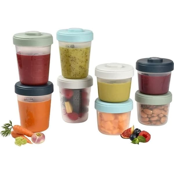 BEABA Sæt 2. alder 8 portioner klips - (4x150ml + 4x250ml)