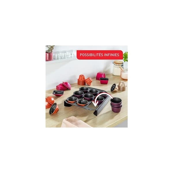 Bullformar - Tefal - Creabake J3088304 - Koppar och Grå - Metall - 3 st