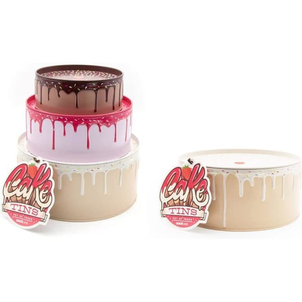 Suck UK Cookie Sheet Cake 7,75" ark Rosa/Brun/Vit 3 delar