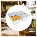 Miniatyrbild 4 av 4: Rostfria stålpannor för ångbord, 7L kapacitet, 6 tum djup, set om 4 med lock