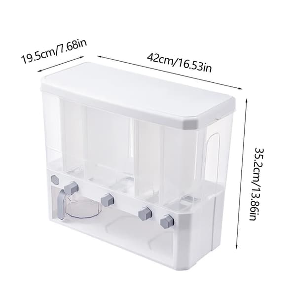 Matdispenser, Stort kapacitet, Lufttät lock,Vit
