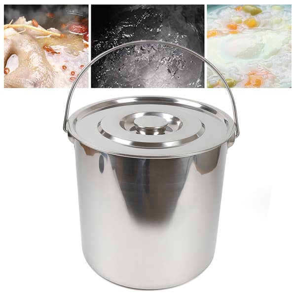 20L Rostfritt Stål Mjölk- och Livsmedelsbucket, Miljövänlig, Hållbar Konstruktion, Mångsidig Användning