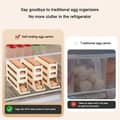 Miniatyrbild 4 av 7: OBOSOE 4 Nivåer Äggbehållare för kylskåp – Automatisk rullande äggförvaring för kylskåp | äggförvaring för 30 ägg