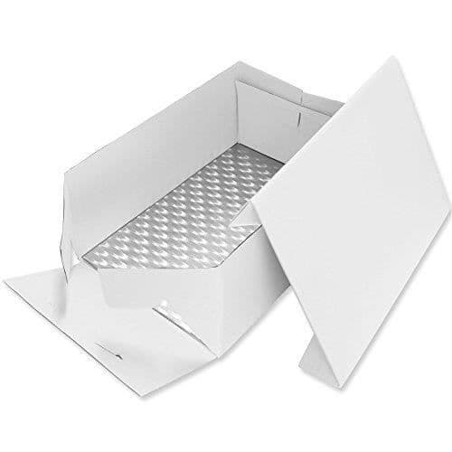 PME BCO894 Rektangulär tårtbotten och ask, plast, vit, 35 x 25 x 15,2 cm BCO894
