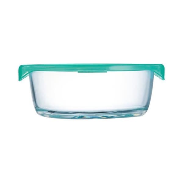 LUMINARC Rund box + Keep'n box lock 67 cl transparent och grön