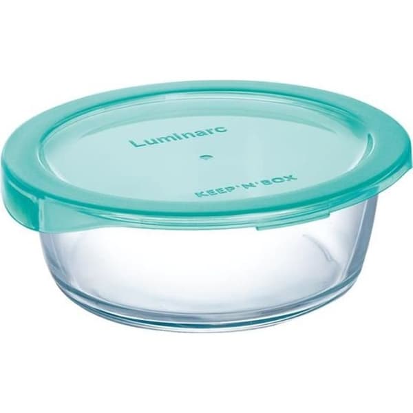 LUMINARC Rund box + Keep'n box lock 67 cl transparent och grön