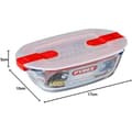 Miniatyrbild 2 av 4: Rektangulär låda med lock - PYREX - 1451023 - 17 x 10 cm - 400 ml - Cook &amp; Heat - Bas i borosilikatglas