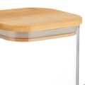 Miniatyrbild 6 av 6: Relaxdays Set med 3 glasburkar, lock i bambu, kvadratisk, förvaring, 900 ml, hermetisk, transparent/naturlig