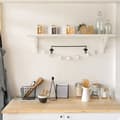 Miniatyrbild 2 av 6: Relaxdays Set med 3 glasburkar, lock i bambu, kvadratisk, förvaring, 900 ml, hermetisk, transparent/naturlig