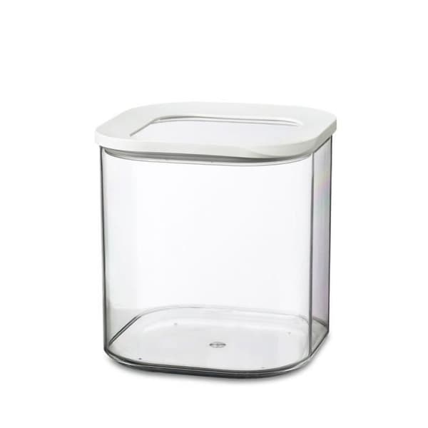 Hermetisk förvaringslåda i transparent vit polyeten Modula-2,75l
