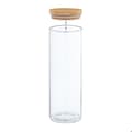 Miniatyrbild 6 av 6: Relaxdays Set med 4 glasburkar med bambu-lock, förvaringsburk, 1600 ml, hermetisk, transparent/naturlig