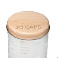 Miniatyrbild 2 av 4: Scandi Coffee Capsule Box - PARIS PRIS - 17cm Vit - Järn &amp; Tenn - Cylindrisk