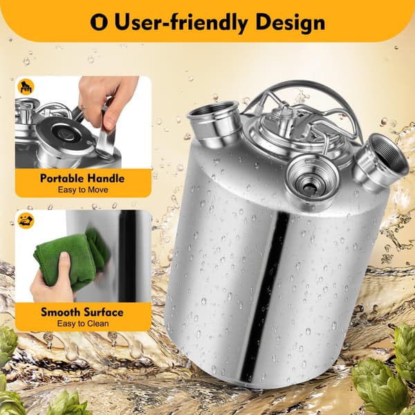 Rengøring af Keg, 10L Kapacitet, Kompakt Cylinderdesign