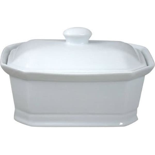 Terrin pâté med lock - COSY &amp; TRENDY - RH46634 - 17x11.5x7.5cm - Vit - Diskmaskinssäker
