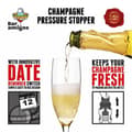 Miniatyrbild 2 av 4: Bar Amigos® Champagne Tryckstoppare Röd Rouge - Tryckpropp för Champagne- och Mousserande Vinflaskor Spara Pump Röd