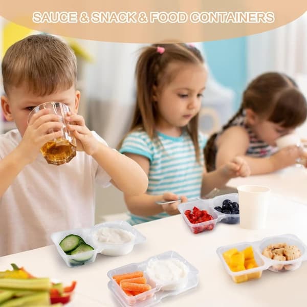 OBOSOE Matlådor/Förvaringsburkar med lock 20-pack – Återanvändbara, delade matlådor för snacks, portioner och picknick