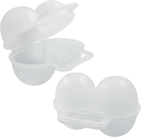 Lollanda Äggförvaring 2-pack 2-fack, Praktisk äggförvaring – Portabel, PP-material, för picknick och vandring